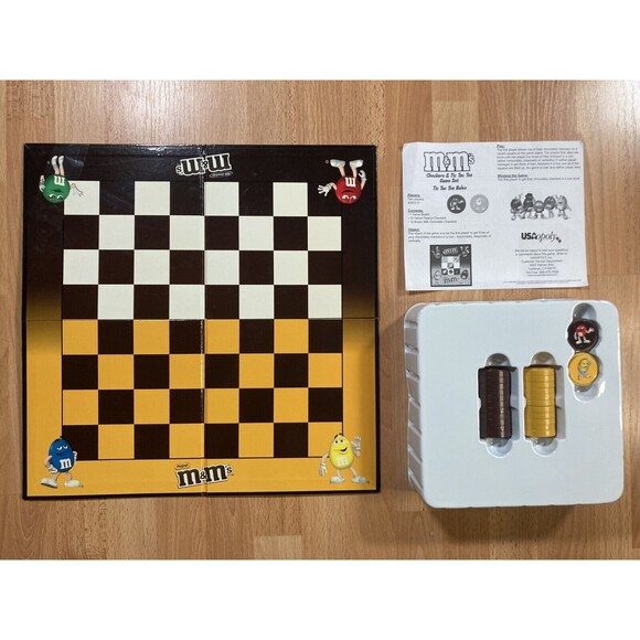 USAoploy M&M’s Checkers & Tic Tac Toe Game Set (2007) New open package - Picture 3 of 4